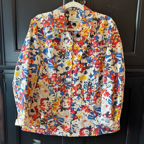 Coldwater Creek Multicolor Floral Jacket Women's 1x - Picture 1 of 4